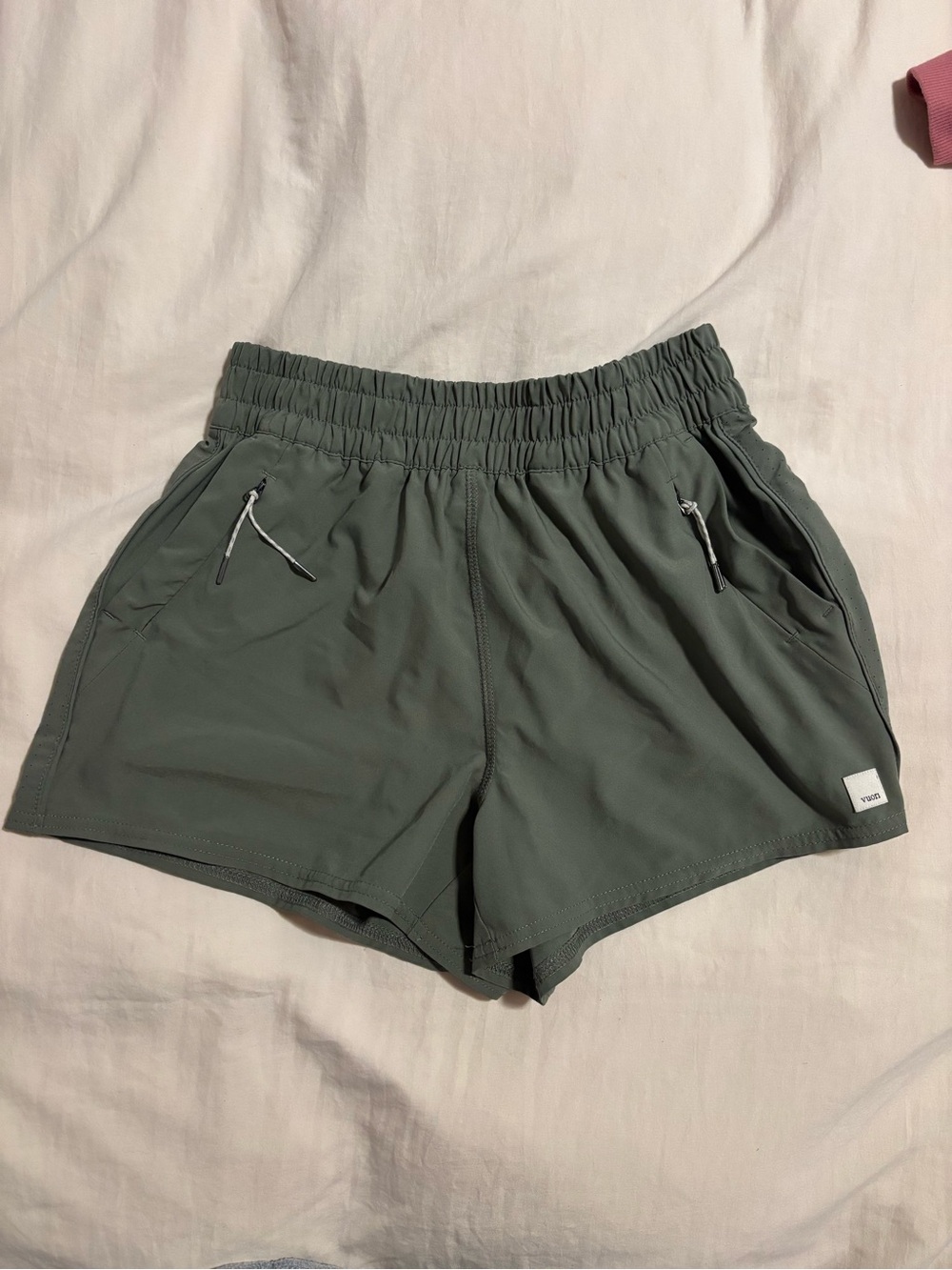 Vuori Olive Athletic Shorts with Elastic Waist - Picture 3 of 8